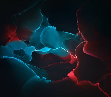 Soyut sıvı sanat resminin sanat fotoğrafçılığı