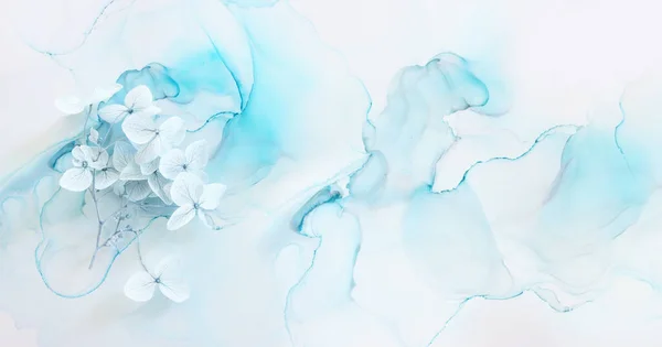 파스텔 히드란게아 창의적 이미지는 예술적 피운다 — 스톡 사진