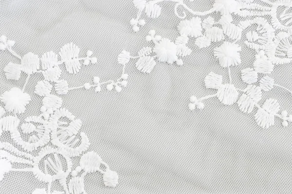 Background White Delicate Lace Fabric Stock Image