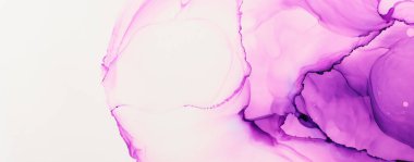 Alkol mürekkebi, pembe ve mor renkli soyut sıvı resmin sanat fotoğrafları