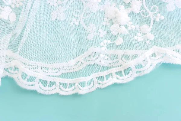 Fond Tissu Dentelle Délicate Blanche — Photo