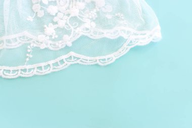 Arka plan beyaz hassas dantel kumaş