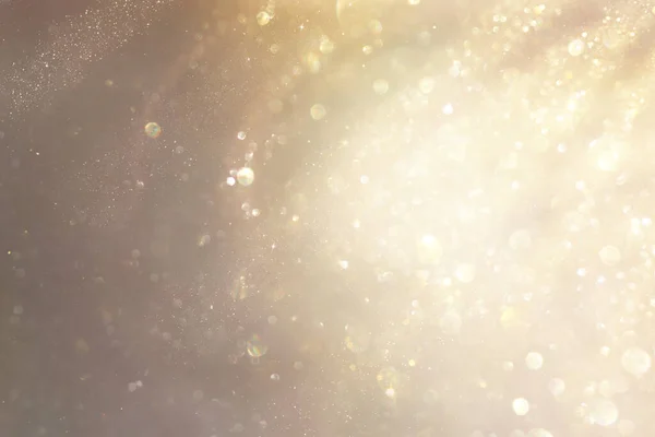 Background Abstract Gold Silver Glitter Lights Defocused — Stock Photo, Image