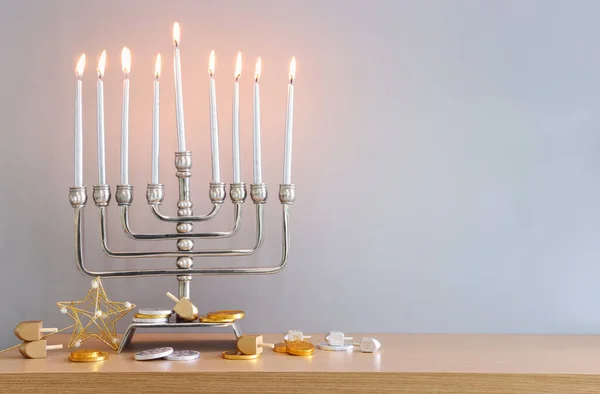 Θρησκευτική Εικόνα Της Εβραϊκής Διακοπές Φόντο Hanukkah — Φωτογραφία Αρχείου