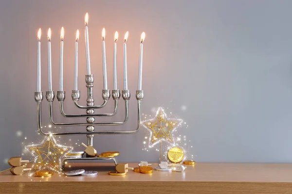 Θρησκευτική Εικόνα Της Εβραϊκής Διακοπές Φόντο Hanukkah — Φωτογραφία Αρχείου