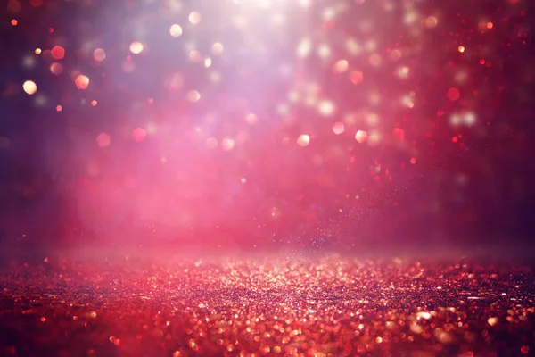 Φόντο Αφηρημένα Κόκκινα Χρυσά Και Μαύρα Φώτα Glitter Δεφοκεντρικός — Φωτογραφία Αρχείου