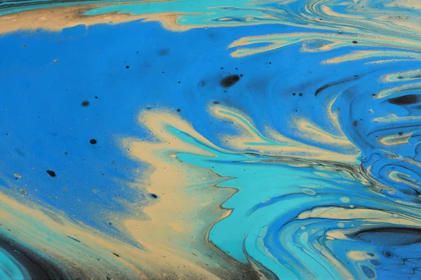 Kunst Fotografie Von Abstrakten Marmorierten Effekt Hintergrund Mit Blauen Goldenen — Stockfoto