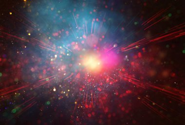 Soyut altın, pembe, mor ve siyah parıltılı ışıkların arka planı. Odaklanamadı