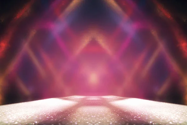Фон Абстрактних Золотих Рожевих Фіолетових Срібних Блискучих Вогнів Дефокусований — стокове фото