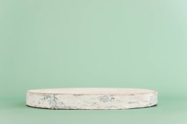 Ürünleri sergilemek için ahşap podyumun arka planı. Pastel renkler