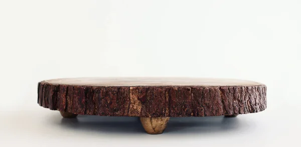 製品を表示するための木製の表彰台の背景 パステルカラー — ストック写真
