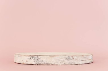 Ürünleri sergilemek için ahşap podyumun arka planı. Pastel renkler
