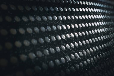 Soyut siyah ızgara polka nokta arkaplanı