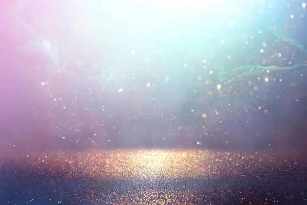 Φόντο Αφηρημένα Μπλε Ροζ Μοβ Και Χρυσά Φώτα Glitter Δεφοκεντρικός — Φωτογραφία Αρχείου