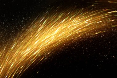 Holografik ışık ve işaret fişeğinin soyut arkaplanı