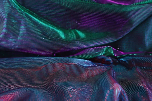 美しい濃い紫緑色の絹織物の背景 — ストック写真