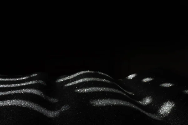 Φόντο Αφηρημένα Ασημένια Και Μαύρα Φώτα Glitter Δεφοκεντρικός — Φωτογραφία Αρχείου