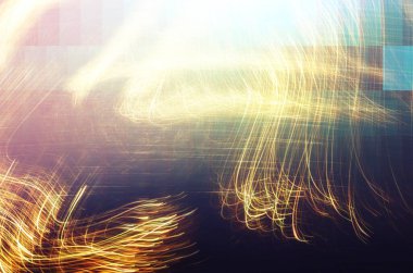 Holografik ışık ve işaret fişeğinin soyut arkaplanı