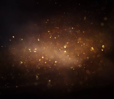 soyut glitter ışıkları arka plan. altın ve siyah. de odaklı