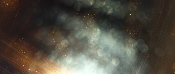 Bakgrund Abstrakta Glitter Ljus Guld Och Svart Fokuserade — Stockfoto