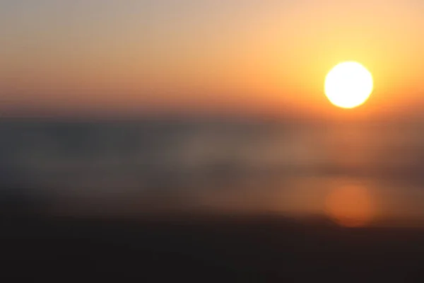 Фон Розмитого Пляжу Моря Боке Світлами — стокове фото