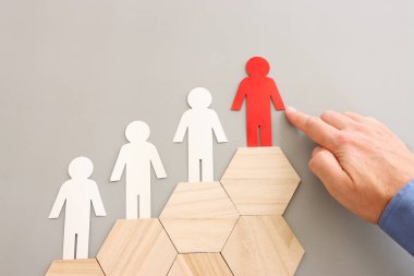 business concept image of people figures, human resources and management concept