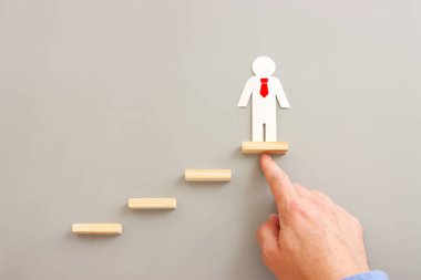 business concept image of people figures, human resources and management concept