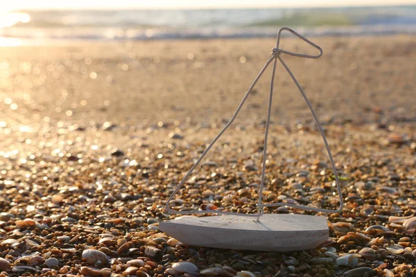 Small Wooden Boat Beach Summer — Stock Photo, Image