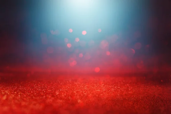 Abstrakcyjne Czerwone Niebieskie Czarne Nieostre Tło Światła Bokeh — Zdjęcie stockowe