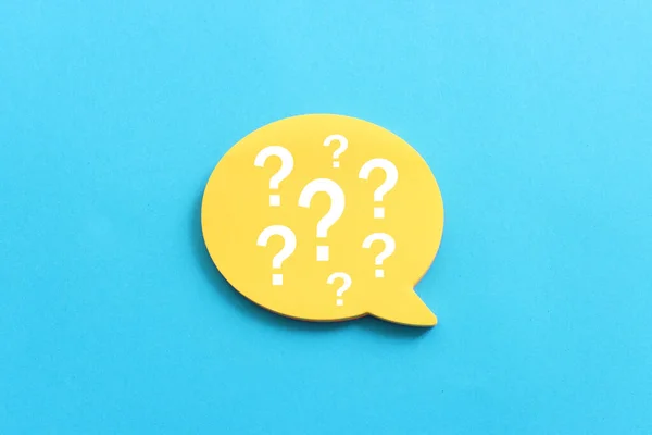 Top View Image Sticky Note Question Mark Textured Paper — Stock Photo, Image