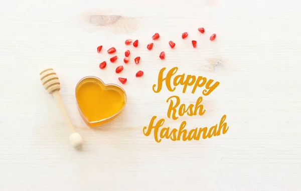 Rosh Hashanah Yahudi Bayramı Konsepti Geleneksel Bal Bayramı Sembolü — Stok fotoğraf