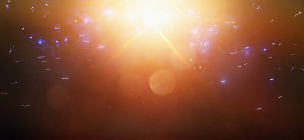 На заднем плане светящиеся огни. золотом и черным. de focused
