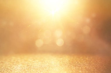 soyut glitter ışıkları arka plan. altın ve gümüş. de odaklı