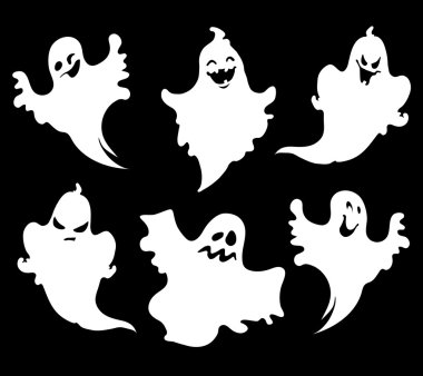 Set of halloween ghosts2