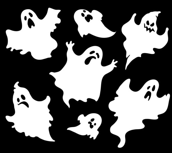 Set of halloween ghosts1