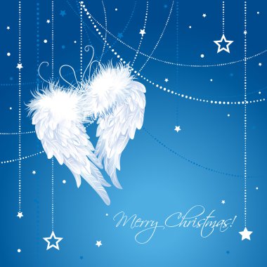 Merry christmas Melek kanatları arka plan.