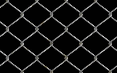 Siyah arkaplanda zincir tel örgü