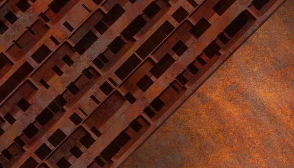 Placa Pared Industria Oxidada — Foto de Stock