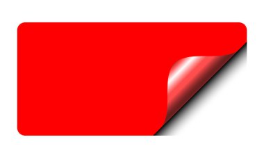 Kenar köşeli etiket kağıdı notu