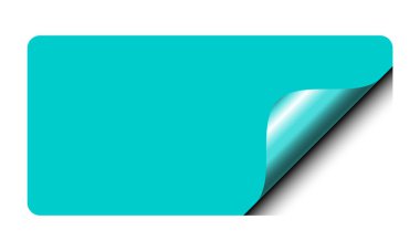 Kenar köşeli etiket kağıdı notu