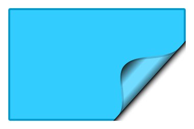 Kenar köşeli etiket kağıdı notu