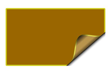 Kenar köşeli etiket kağıdı notu