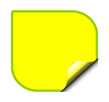 kenar köşeli kağıt not