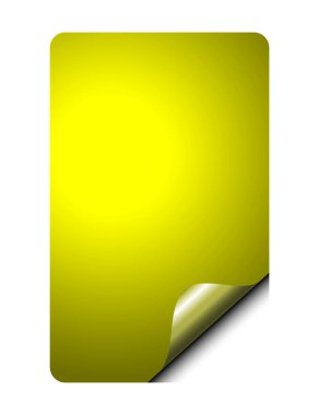 kağıt not pankart etiketi ile çevirmeli köşe 