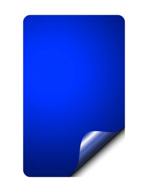 kağıt not pankart etiketi ile çevirmeli köşe 