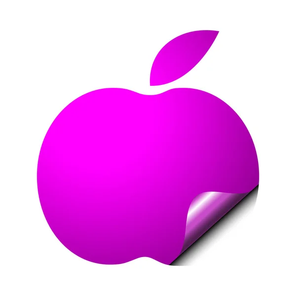 Apple Label Sticker Flip Corner — стоковое фото