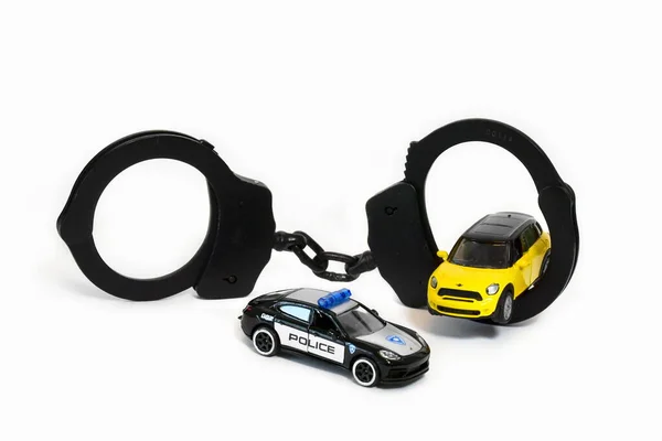 Handcuffs Police Toy Car — Foto de Stock