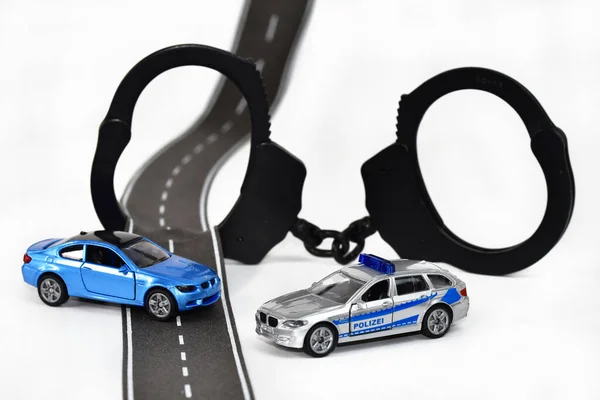 Police Toy Car Handcuffs — Foto de Stock