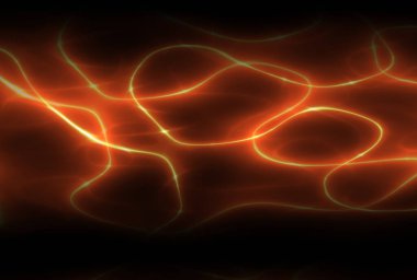 Karanlık, soyut ve yıldırım dalgalı bir arka plan. 3D tasarım, yaratıcı tasarım