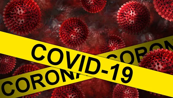 Yazılı Virüs Hücre Ekranı Boyutlu Illüstrasyon — Stok fotoğraf